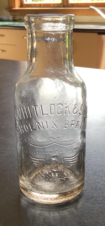 Vintage Whitlock & Sons Phoenix Brand Wanganui Glass Pickle Jar Bottle